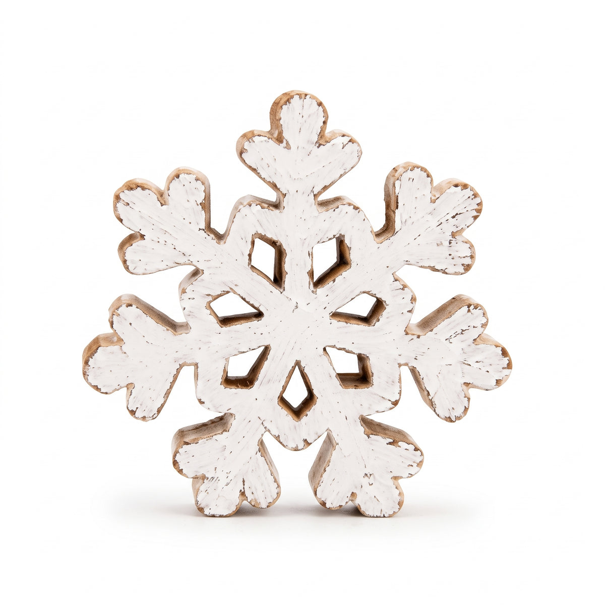 Wooden Snowflake Tabletop Ornament
