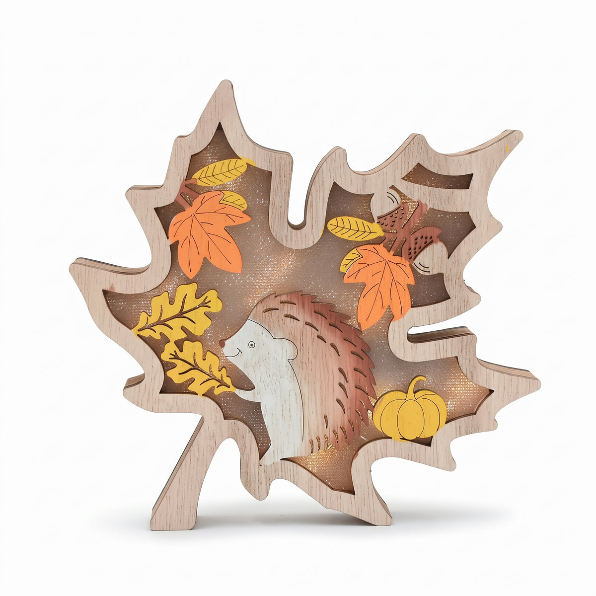 Wooden Maple Leaf Tabletop Ornament