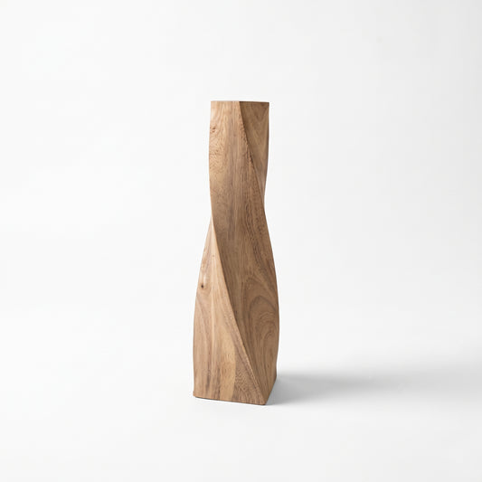 Modern Twisted Wooden Vase
