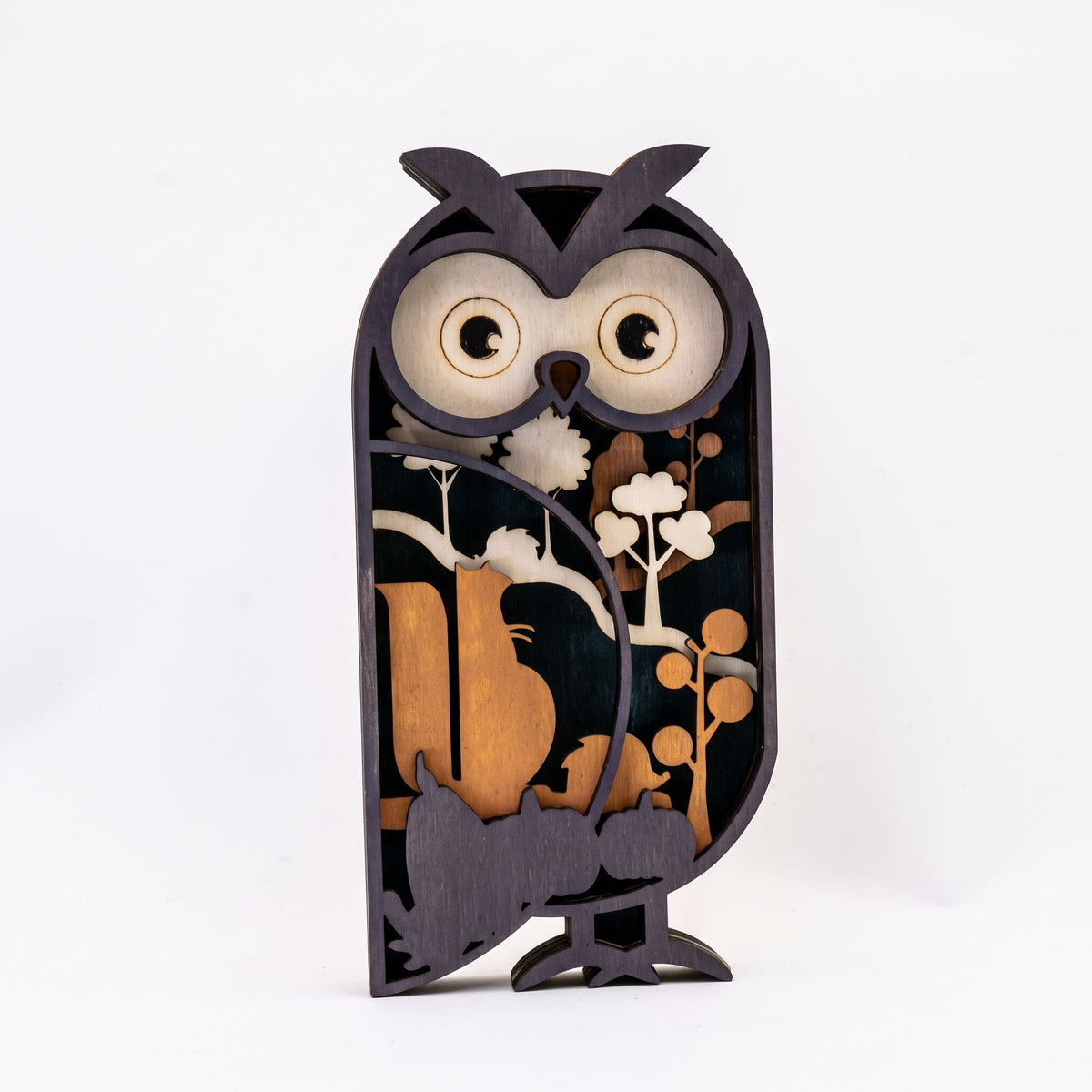 Wooden Owl Tabletop Ornament